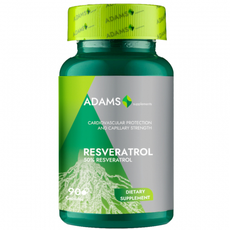 Herbal Extracts - Resveratrol 50mg, 90cps, Adams Supplements