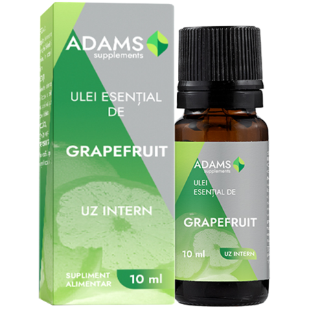 Suplimente nutritive - Ulei esential de Grapefruit, uz intern, 10ml, Adams Supplements