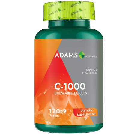 Toate produsele - Vitamina C-1000, 120 tablete masticabile, Adams Supplements