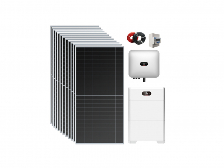 Sisteme / kituri fotovoltaice - Kit Complet cu Montaj INCLUS, 5kW Trifazat Asimetric cu 10kWh Stocare, Huawei