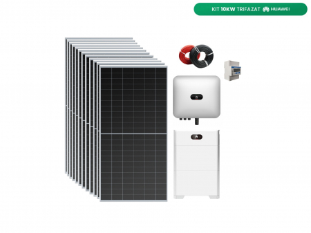 Sisteme / kituri fotovoltaice - Kit Complet cu Montaj INCLUS, 10kw Trifazat cu 10KW Stocare, Huawei