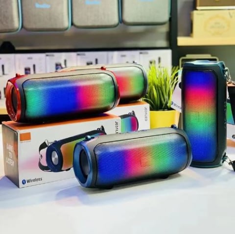 Boxe - Boxa portabila, J031LED lumini RGB powerbank 18W PMPO USB/AUX