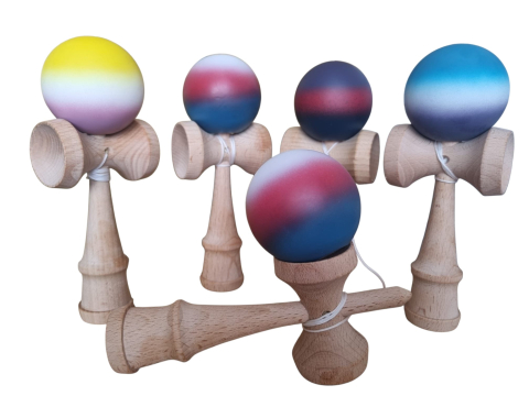 Jocuri Interactive - Jucărie interactivă Kendama 18 cm, minge cu suprafață antiderapantă,model gradient