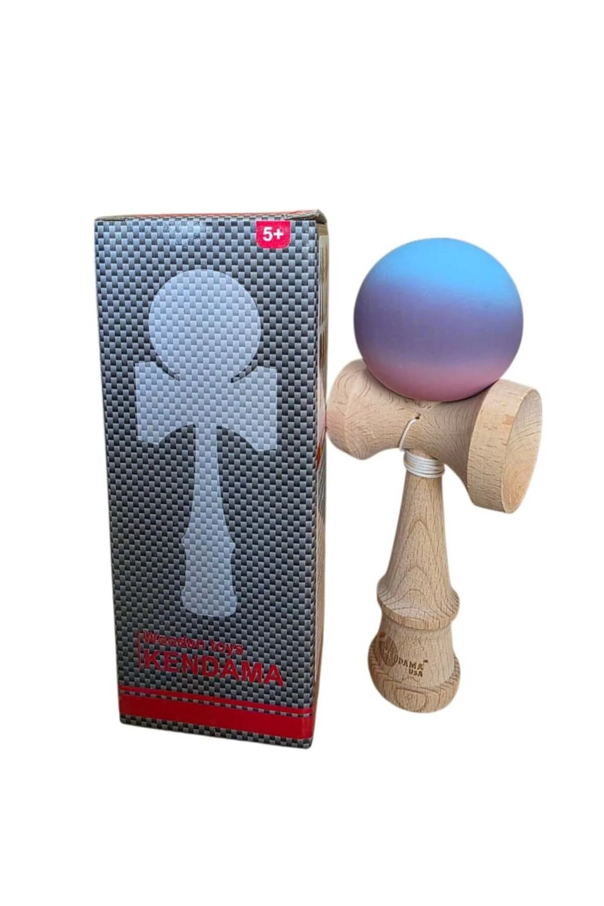 Jocuri Educative - Kendama premium cu design gradient – albastru, mov, roz – perfectă pentru trick-uri!