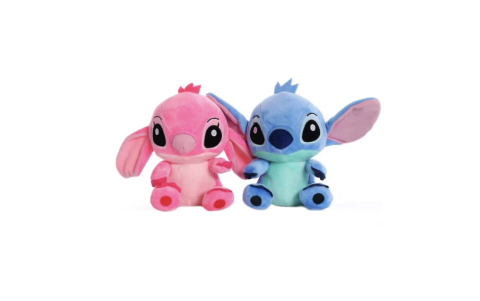 Jucărie de pluș - Set doua mascote din plus, Stitch si Angel, 25 cm