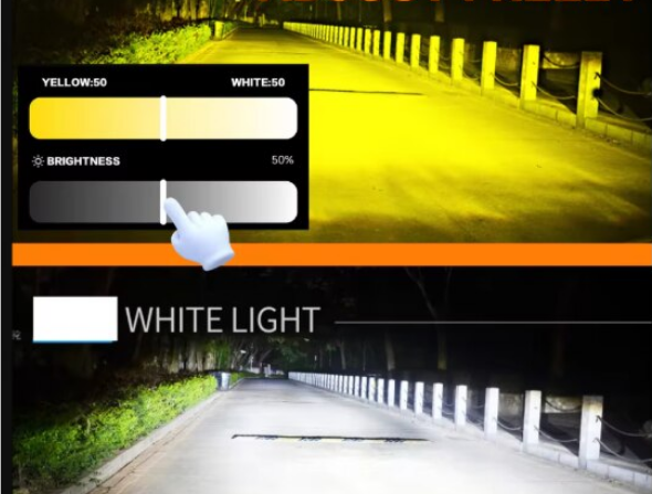 Set 2 Becuri LED Auto H7 Y10 APP LED cu aplicatie 300W, 35000 Lumeni, Alb sau Galben [4]