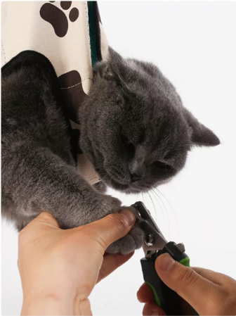 Set cu Hamac de marimea M pentru ingrijirea animalelor de companie ADLUMUS cu pila, cleste pentru gheare, perie, pieptan pentru descalcit parul si periuta de dinti din silicon [2]