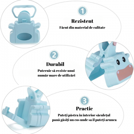 Faras din plastic tip cleste pentru strangerea excrementelor de animale [5]