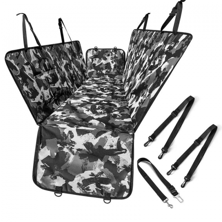 Produse - Husa de protectie auto bancheta spate si portbagaj, transport animale caini si pisici, universala, ADLUMUS, model Army