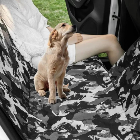 Husa de protectie auto bancheta spate si portbagaj, transport animale caini si pisici, universala, ADLUMUS, model Army [2]