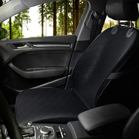 Husa de protectie auto universala pentru scaunele din fata, ADLUMUS, impermeabila, lavabila, neagra [2]
