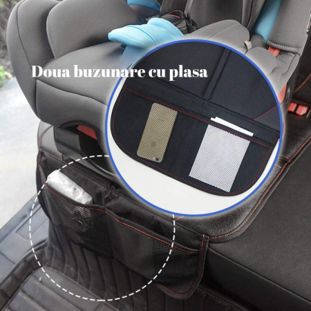 Husa de protectie universala pentru bancheta masinii, ADLUMUS, sistem antialunecare, impermeabila, lavabila, marime 122 x 48 cm, neagra [7]