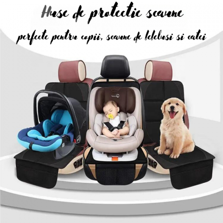 Husa de protectie universala pentru bancheta masinii, ADLUMUS, sistem antialunecare, impermeabila, lavabila, marime 122 x 48 cm, neagra [6]