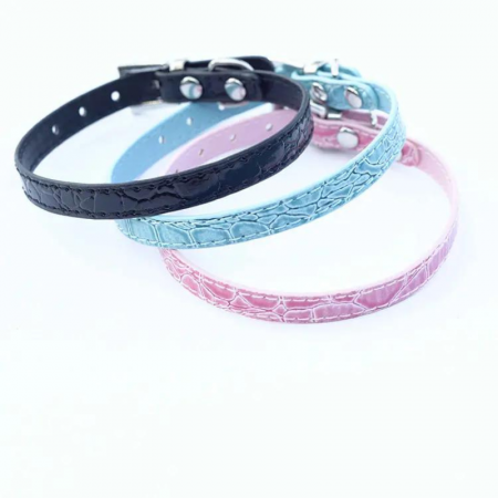 Set 3 piese, Zgarda reglabila din piele ecologica [2]