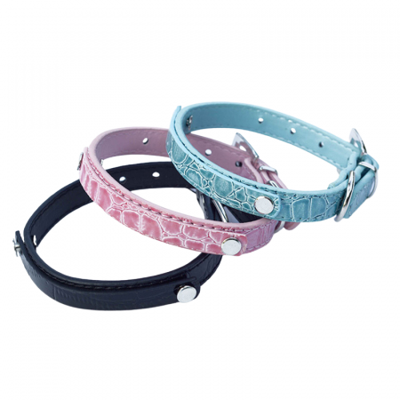 Produse - Set 3 piese, Zgarda reglabila din piele ecologica