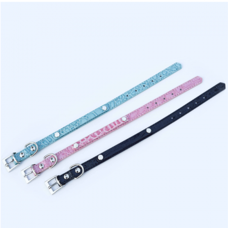 Set 3 piese, Zgarda reglabila din piele ecologica [3]