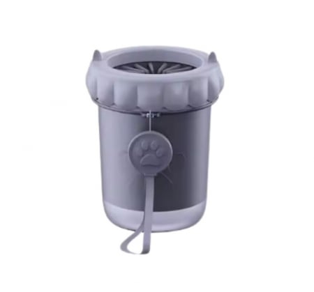 Produse - Spalator portabil pentru indepartarea murdariei, noroiului de pe labutele animalelor de companie, ADLUMUS, Recipient cu peri din silicon pe interior, Catei, Pisici, Gri