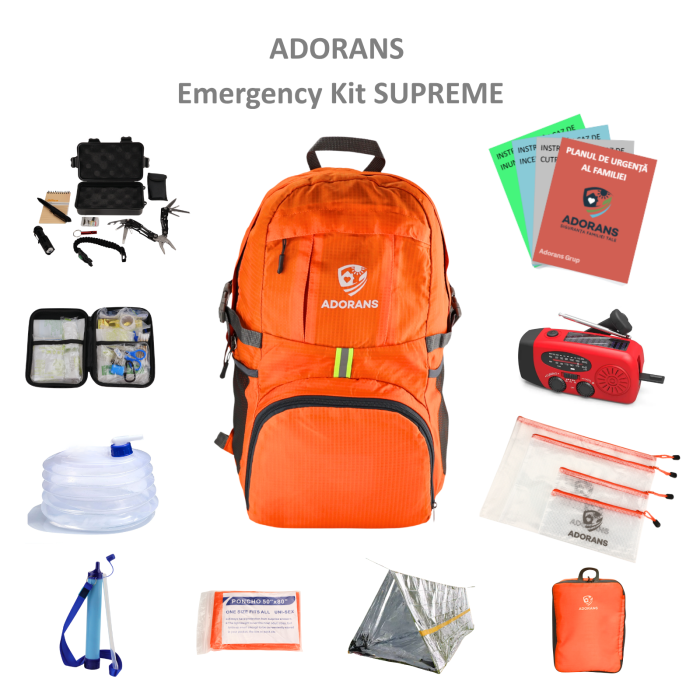 ADORANS Emergency Kit SUPREME cu radio de urgenta multifunctional HM-071 [1]