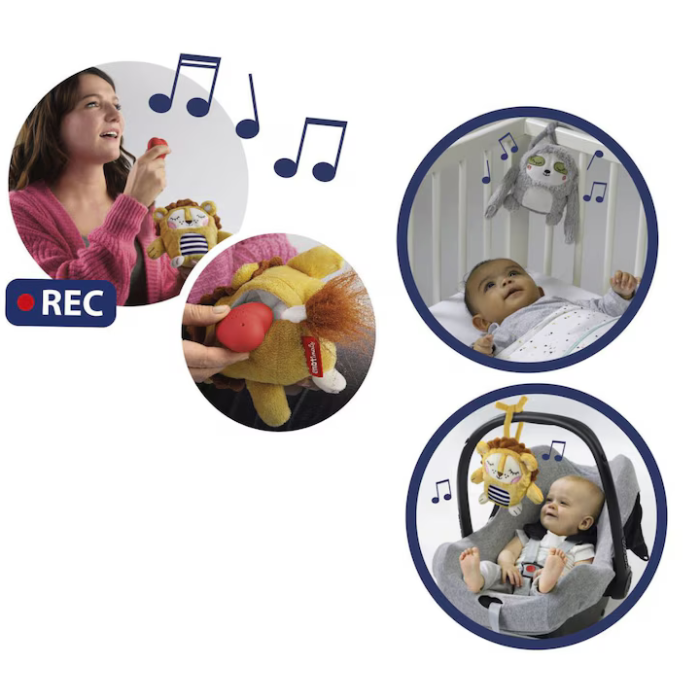 Jucarie de plus cu inregistrare si redare audio, Leu, SES Emotimals, 20 x 25 cm [3]