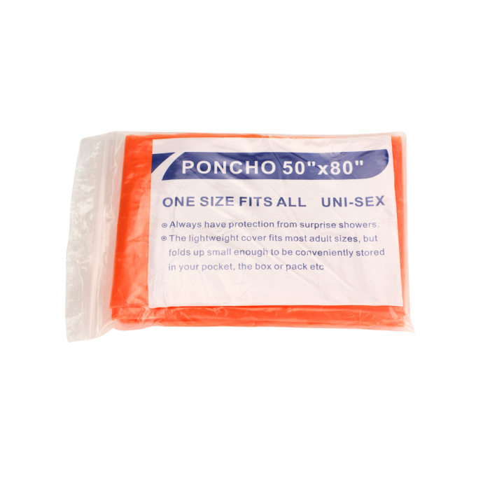 Poncho impermeabil de urgenta portocaliu adorans.ro [2]