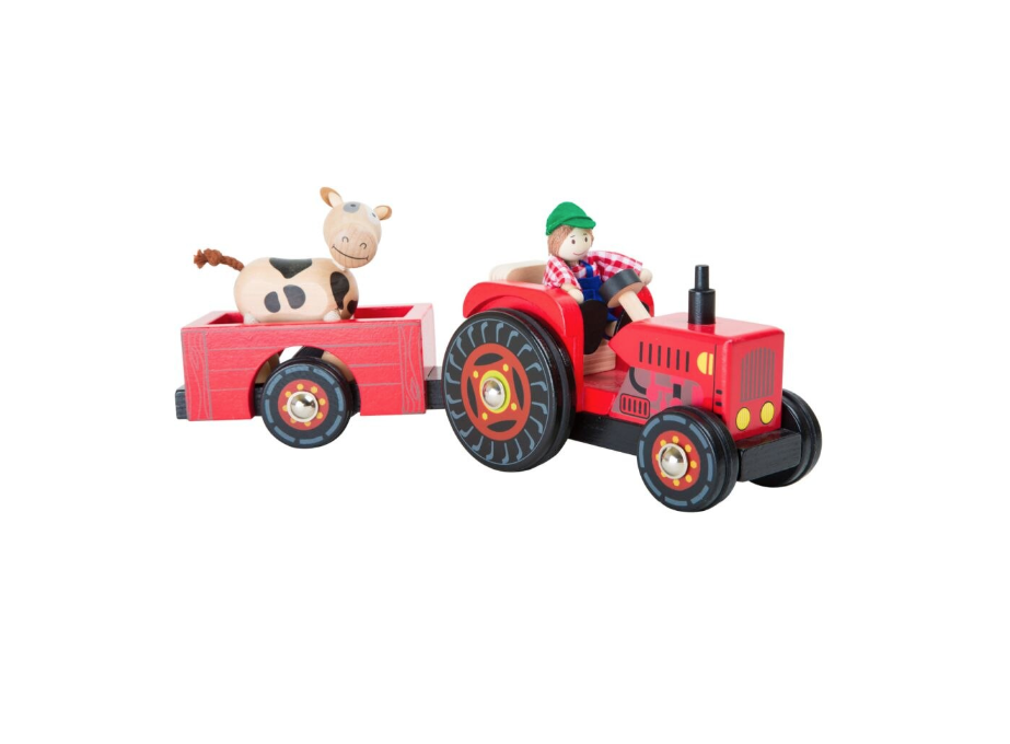 Set tractor/2 figurine, Small Foot, Lemn, 3 ani+, Multicolor [1]