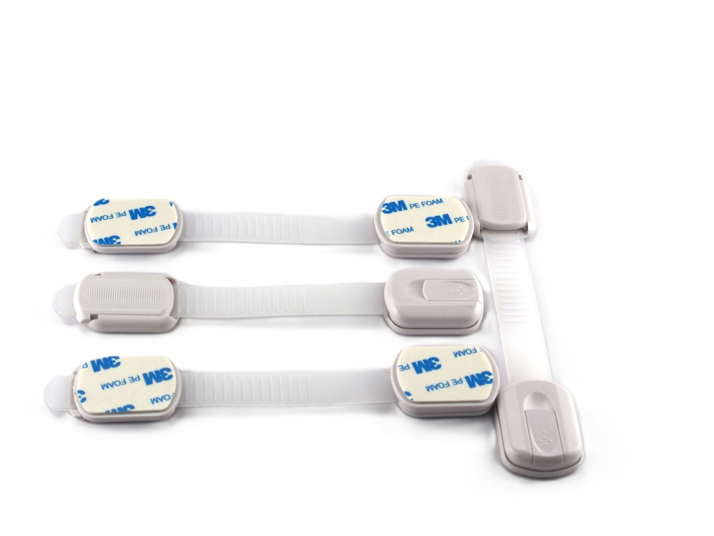 Sistem de Blocare Usi, Sertare, Frigider pentru copii, set de 4 blocatoare ajustabile [2]