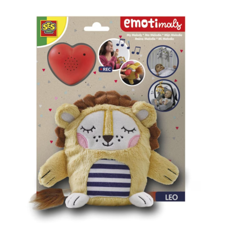 Figurine - Jucarie de plus cu inregistrare si redare audio, Leu, SES Emotimals, 20 x 25 cm