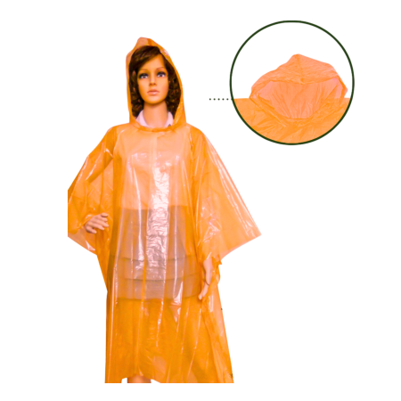 Poncho impermeabil de urgenta portocaliu adorans.ro [0]