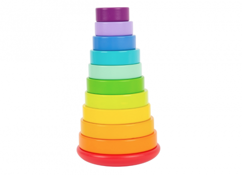 JUCARII SIGURE - Rainbow Tower, Small Foot, 24 cm, Multicolor