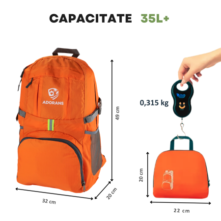 Rucsac ADORANS GoPack impermeabil, pliabil, 35L – adorans.ro [5]