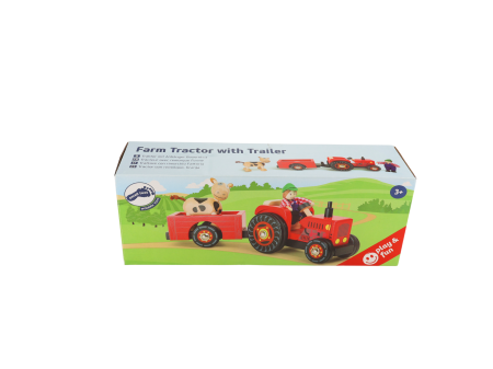 Set tractor/2 figurine, Small Foot, Lemn, 3 ani+, Multicolor [1]