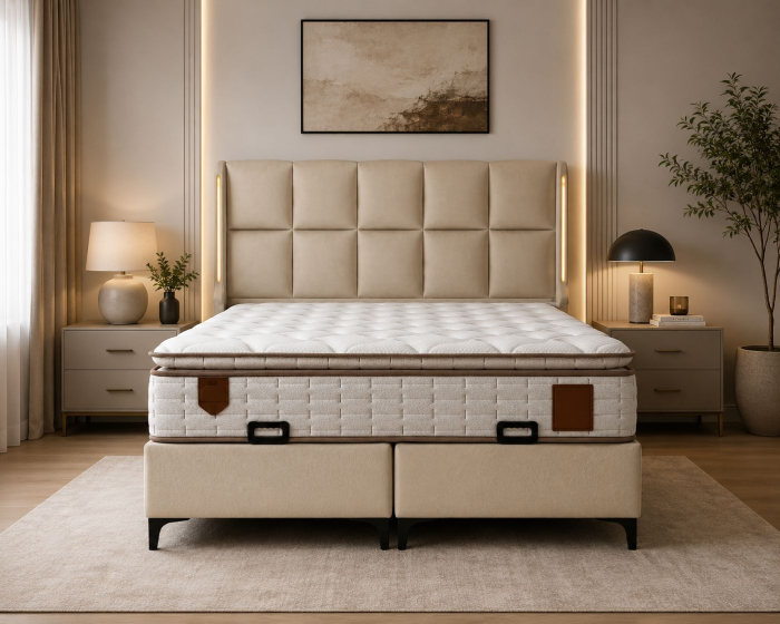 Pat MILANO CAPPUCCINO + SALTEA 160 X 200 (TOPPER INCLUS) [2]
