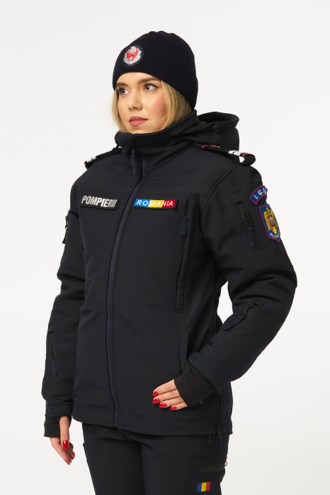 Jacheta softshell tactica cu mesada si gluga detasabila pentru Jandarmerie,Pompieri,Politie Penitenciara [4]