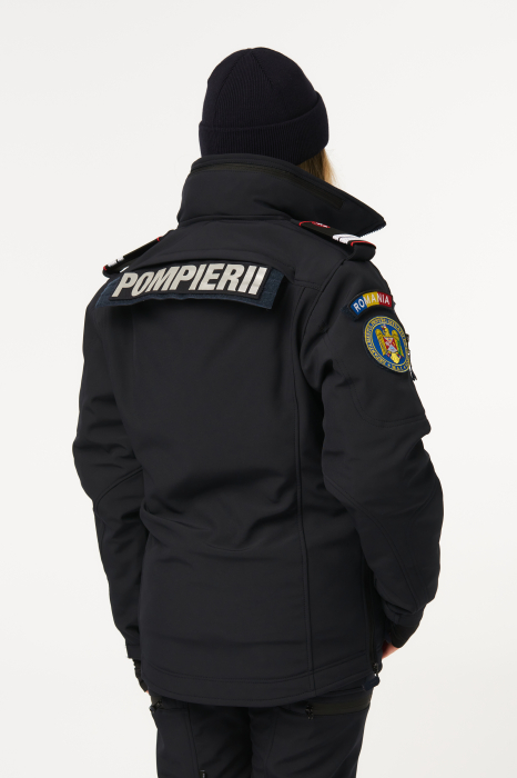 Jacheta softshell tactica cu mesada si gluga detasabila pentru Jandarmerie,Pompieri,Politie Penitenciara [5]