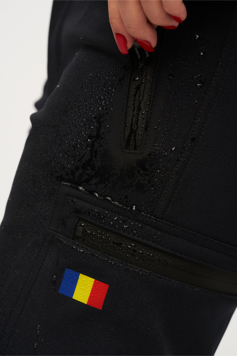 Pantalon softshell dark navy cu fermoare waterproof [7]