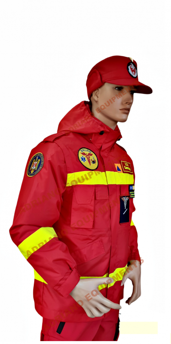 Scurta Parka Smurd cu maneci,gluga si mesada detasabila si cu benzi reflectorizante [3]