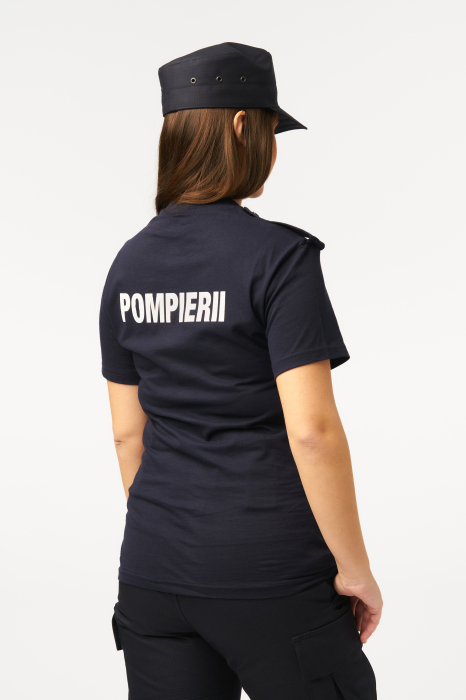 Tricou glat pompieri maneca scurta cu suport grade [2]