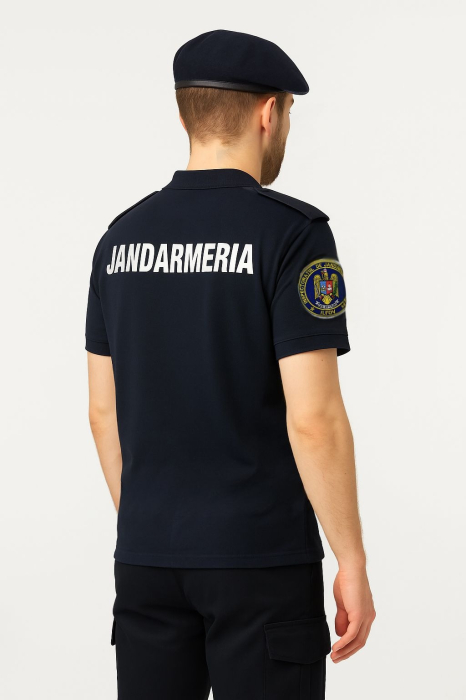 Tricou polo pique Jandarmeria maneca scurta cu suport de grad [2]