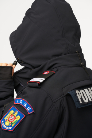 Jacheta softshell tactica cu mesada si gluga detasabila pentru Jandarmerie,Pompieri,Politie Penitenciara [5]