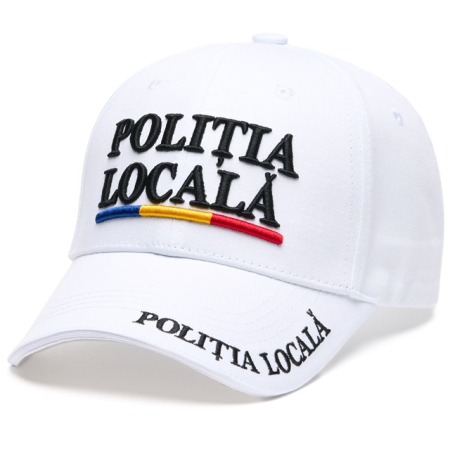 Politia Locala - Sapca Premium Politia Locala, Barbati,Femei , Broderie 3D, ALBA, Marime reglabila