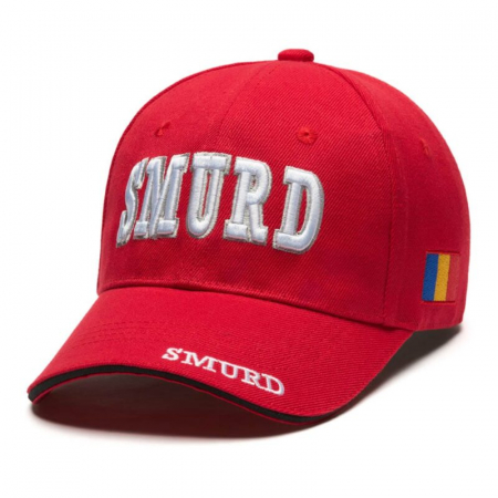 SMURD - Sapca Premium SMURD, Barbati,Femei , Broderie 3D, Rosie, Marime reglabila