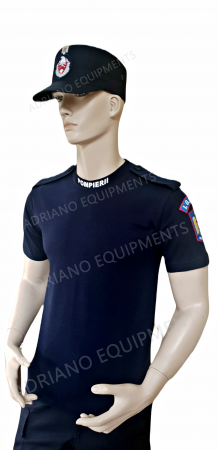 Tricou glat pompieri maneca scurta cu suport grade [2]
