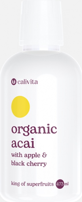 Organic Acai este un produs complex, pe bază de fructe organice: acai, mere şi cireşe negre, extrem de bogat în antioxidanţi şi vitamine [2]