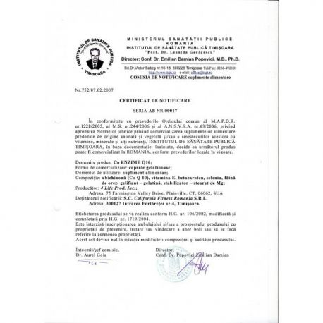Super Mega CoenzimaQ10 (30 capsule) are o megadoză de CoQ10 - 120 mg - [2]