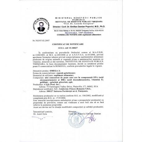 Omega 3 concentrate (100 capsule) - pe bază de acizi esenţiali Omega 3 [6]