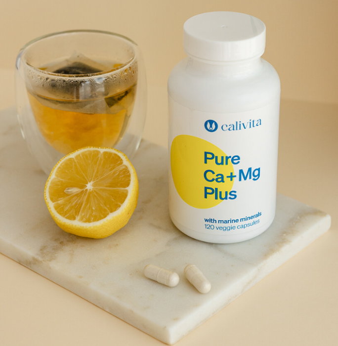 Pure Ca+Mg Plus (120 capsule) supliment cu calciu și magneziu marin [2]