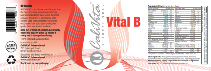 Vital B (90 tablete) asigură un spectru complet de vitamine, minerale [2]