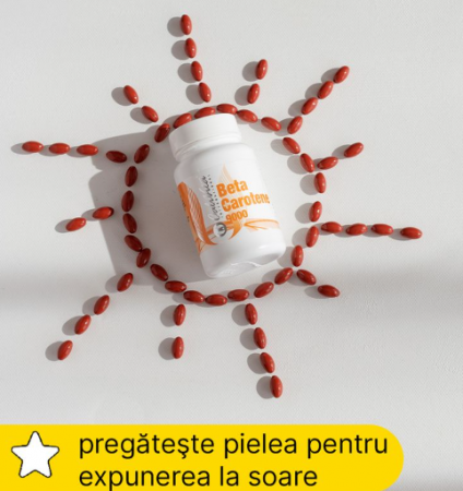 Afectiuni dermatologice (piele, par, unghii) - Beta Carotene aduce un aport de provitamina A in organism
