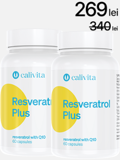 Antioxidanti - Resveratrol Plus 2x – suport cardiovascular și energie celulară (CoQ10)