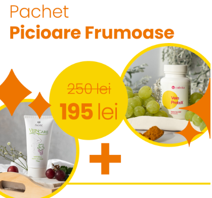 Nutritie si Frumusete - Pachet Picioare Frumoase: Vein Care + Vein Protex